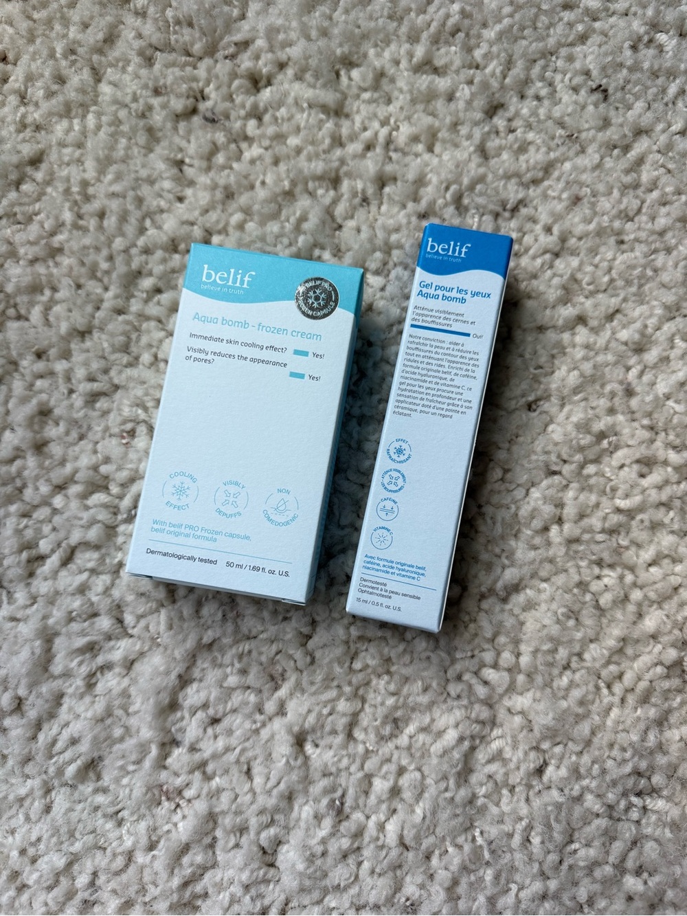 Belif Aqua Bomb Depuffing Eye Gel & Frozen Cream